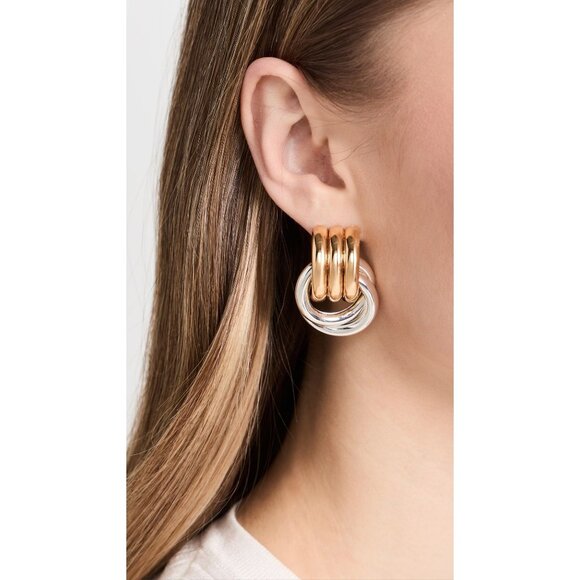 Heaven Mayhem Double Knot Earrings in Mixed Metal One Size Womens Jewelry - Picture 6 of 16